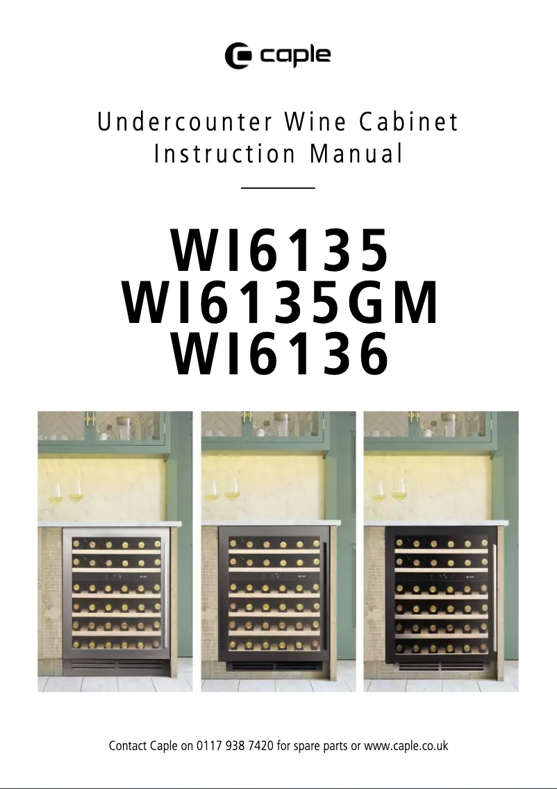Page n°1 - Manuel utilisateur Caple WI6135