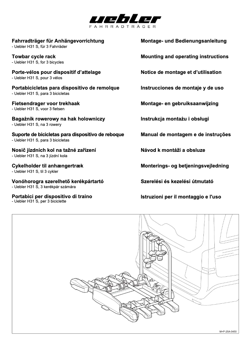 Página 1 del manual Manual de usuario Uebler H31 S