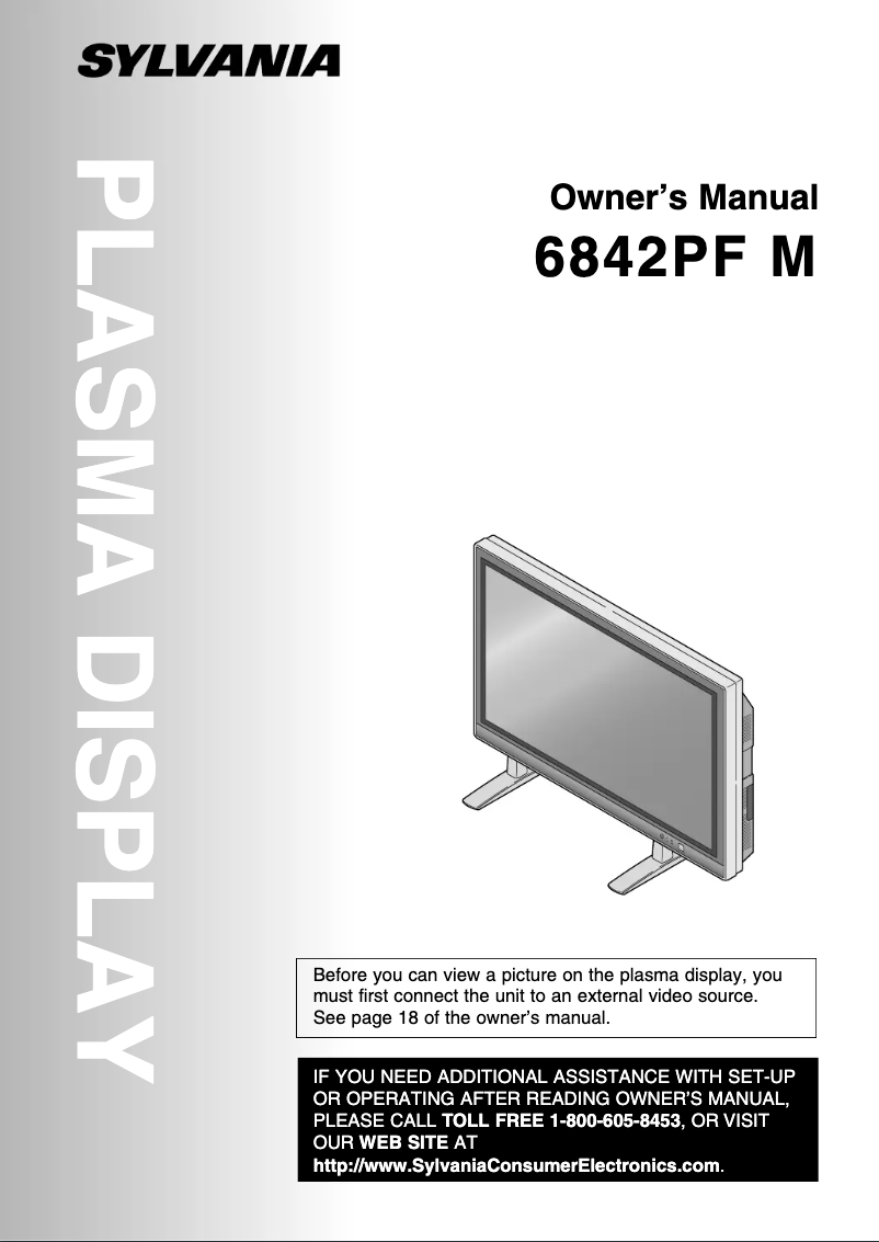 Page 1 de la notice Manuel utilisateur Sylvania 6842PF M