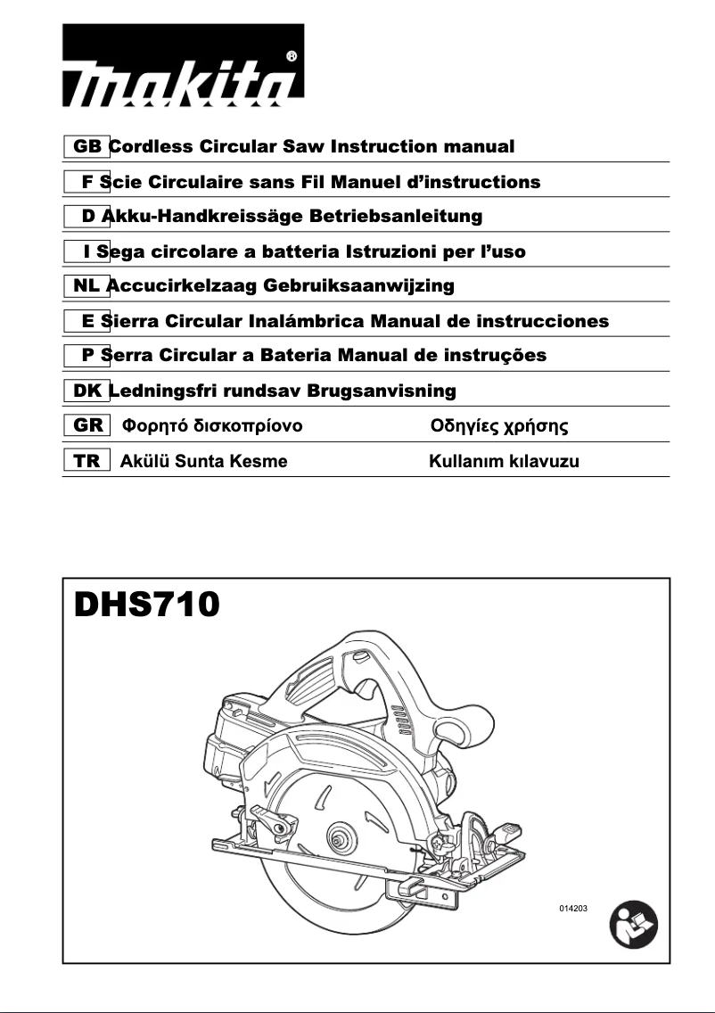Page 1 de la notice Manuel utilisateur Makita DHS710RF2J