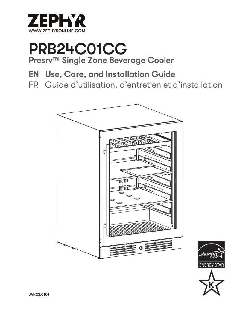 Page n°1 - Manuel utilisateur Zephyr Presrv PRB24C01CG