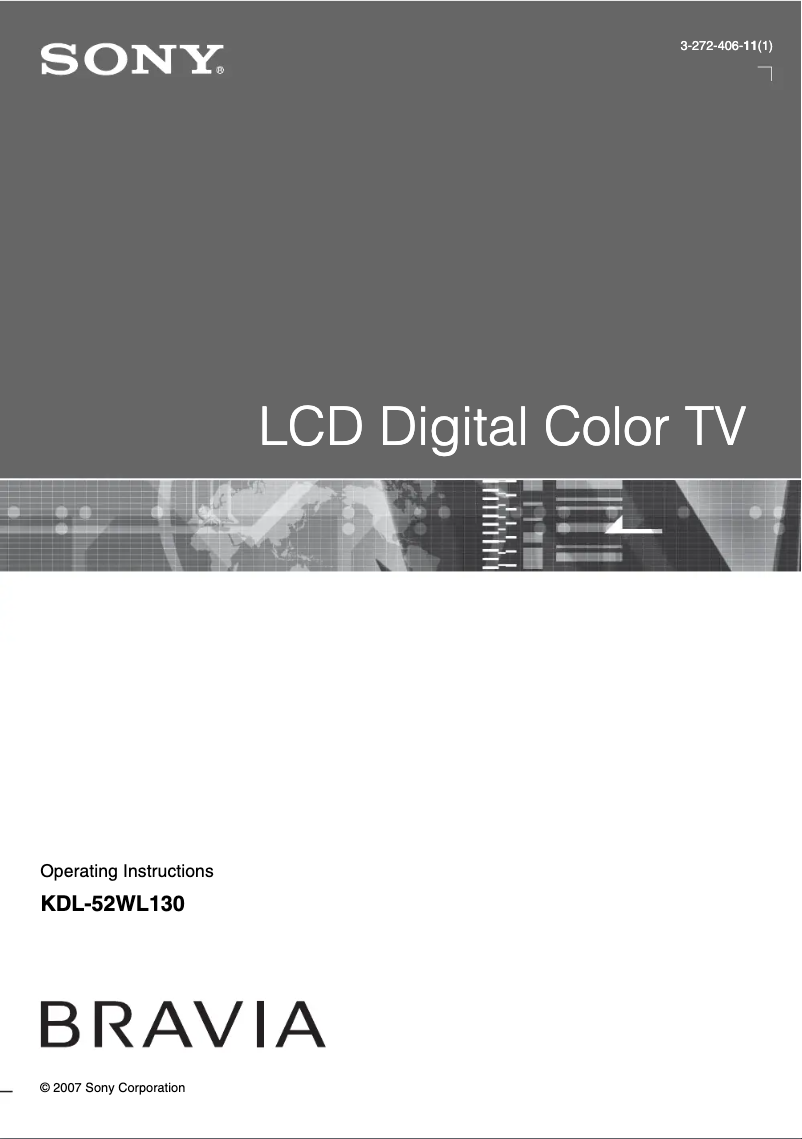 Page 1 de la notice Manuel utilisateur Sony Bravia KDL-52WL130