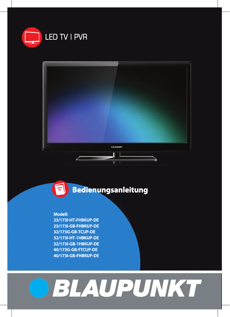 Page n°1 - Manuel utilisateur Blaupunkt 23/173I-HT-FHBKUP