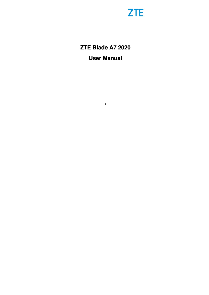 Image de la première page du manuel de l'appareil Blade A7