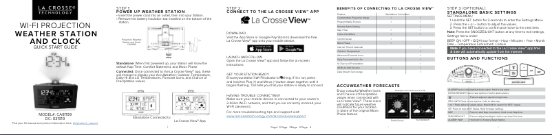 Page n°1 - Manuel utilisateur La Crosse Technology CA81199