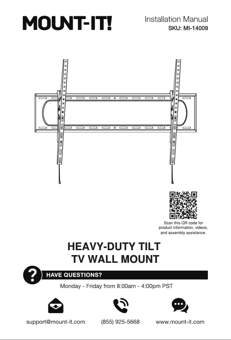 Page n°1 - Manuel utilisateur Mount-It! MI-14009