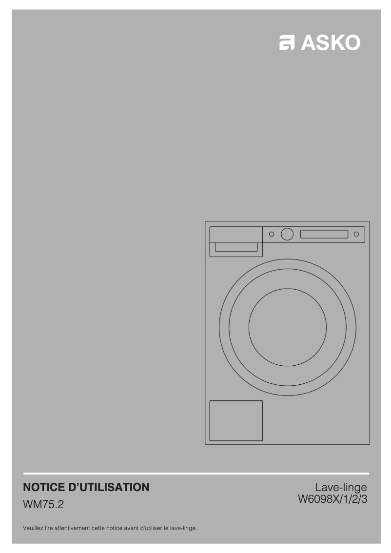 Image de la première page du manuel de l'appareil W6098X.W2