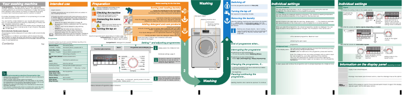 Page 1 de la notice Manuel utilisateur Bosch WAB28266SN