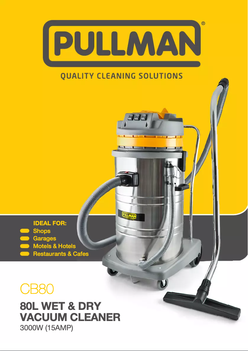Page n°1 - Manuel utilisateur Pullman Wet & Dry CB80