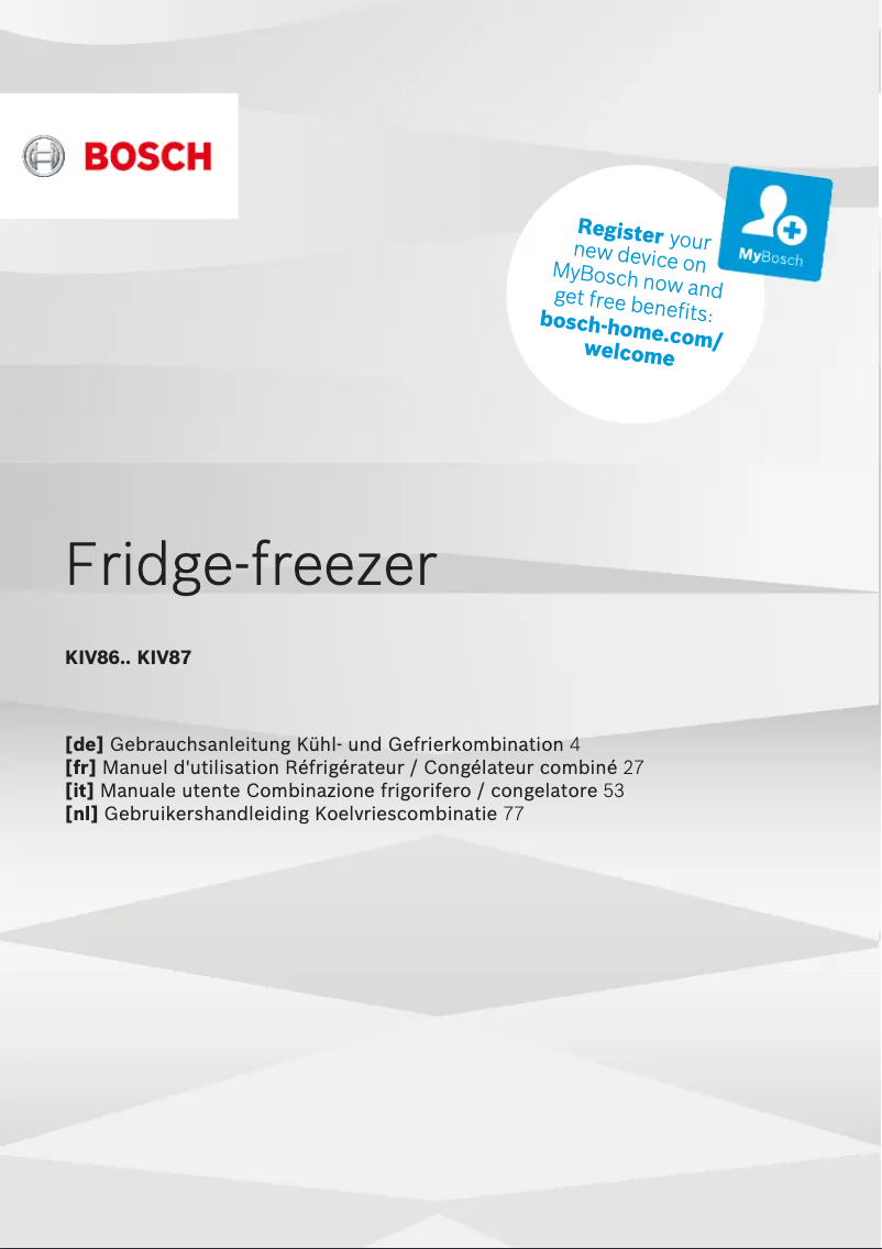 Página 1 del manual Manual de usuario Bosch MKK178SE4A