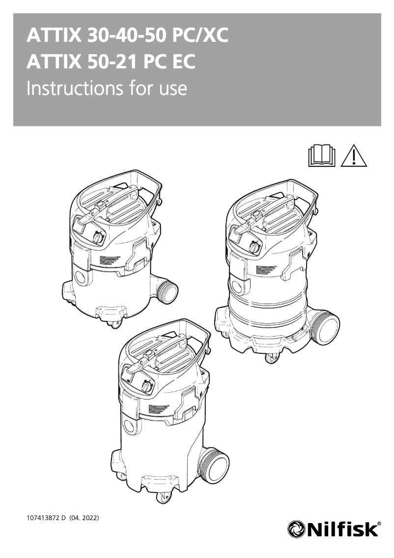 Página 1 del manual Manual de usuario Nilfisk Attix 40-01 PC EC