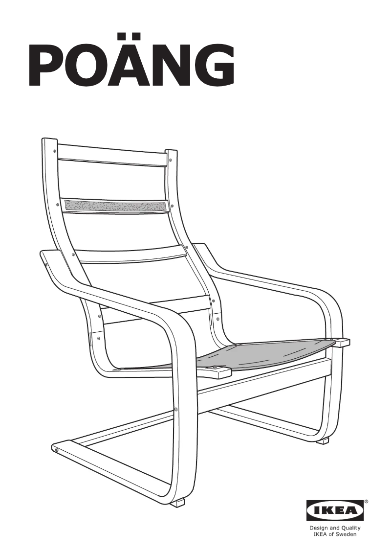 Page 1 de la notice Manuel utilisateur Ikea POÄNG 501.557.49