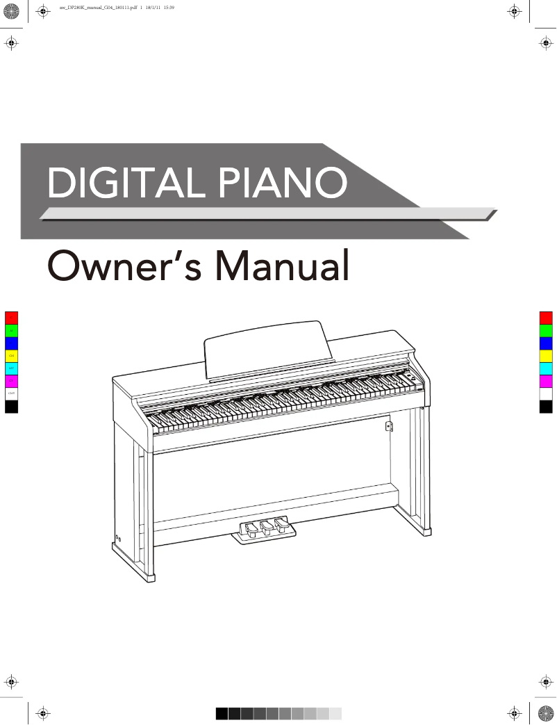 Página 1 del manual Manual de usuario Medeli DP280K/RW