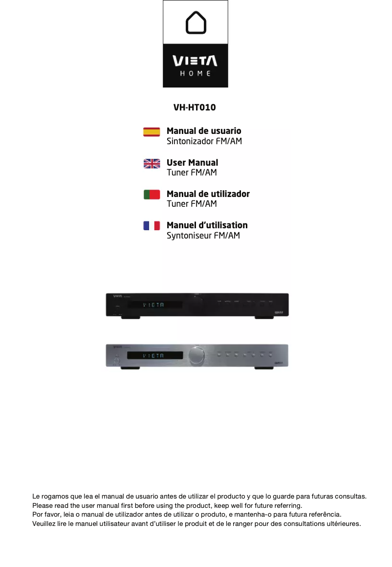 Image de la première page du manuel de l'appareil VH-HT010