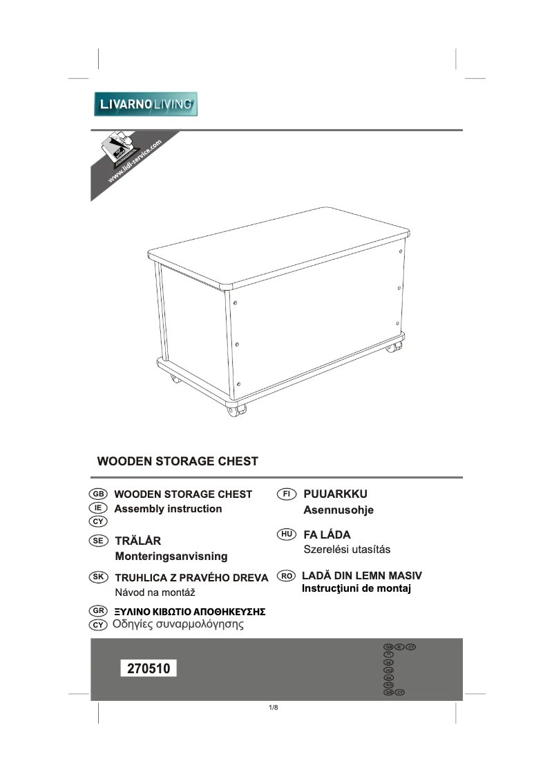 Page n°1 - Manuel utilisateur Livarno Lux IAN 270510