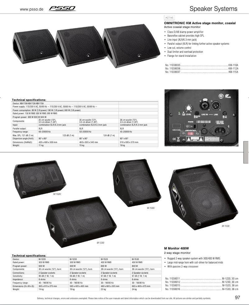 Page n°1 - Catalogue Omnitronic KM-112A