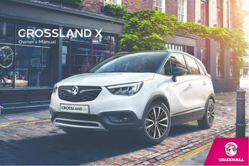 Image de la première page du manuel de l'appareil Crossland X (2018)