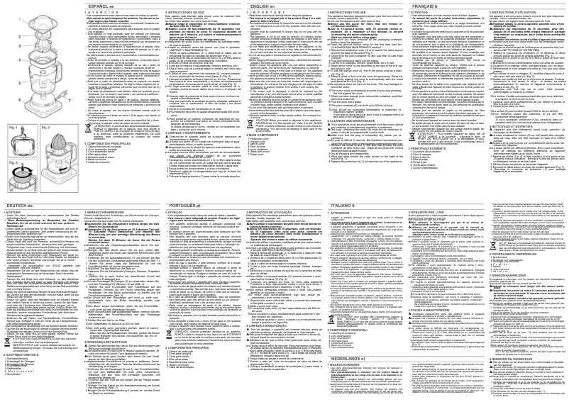 Page n°1 - Manuel utilisateur Solac BUON GIORNO