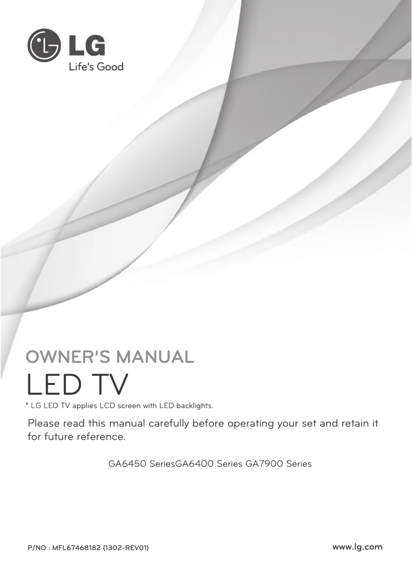 Page 1 de la notice Manuel utilisateur LG 47GA6450