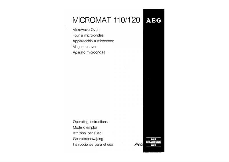 Image de la première page du manuel de l'appareil Micromat 120