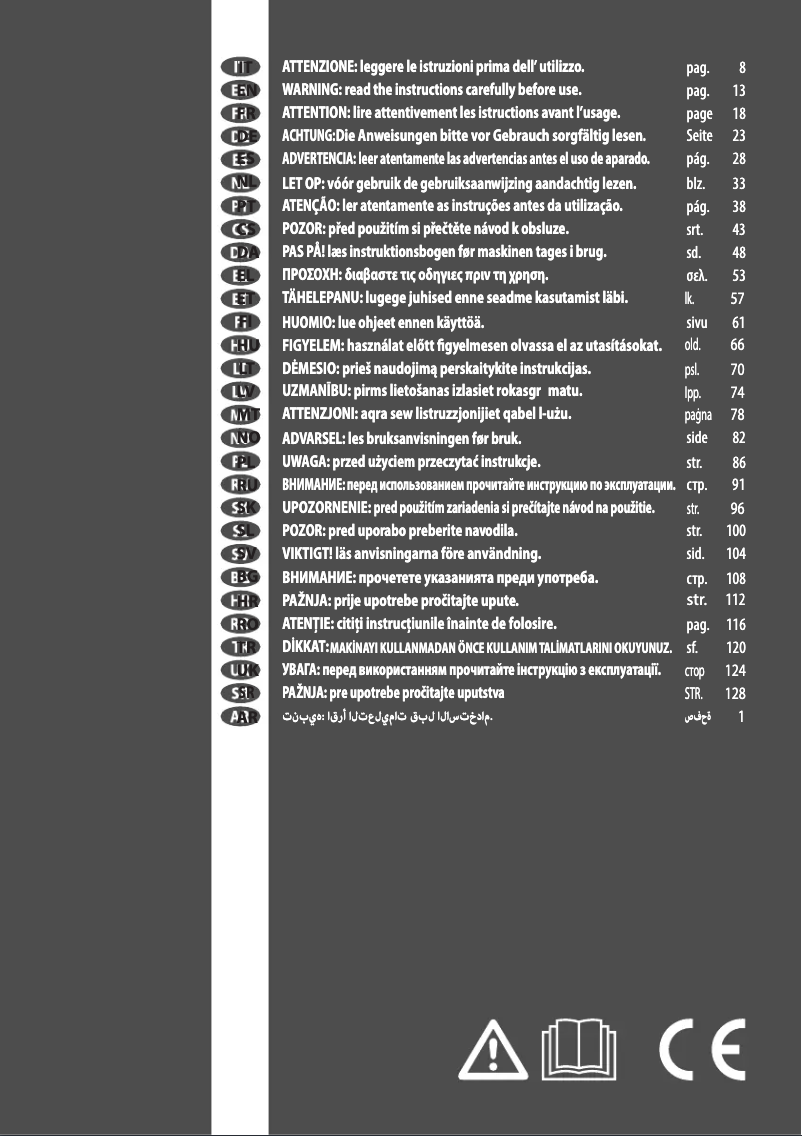 Image de la première page du manuel de l'appareil Prime R 180