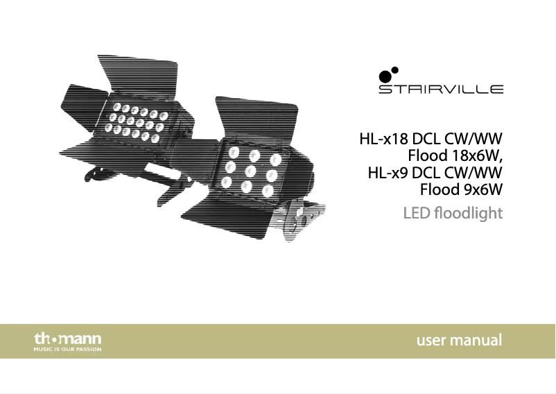 Page n°1 - Manuel utilisateur Stairville HL-x18 DCL