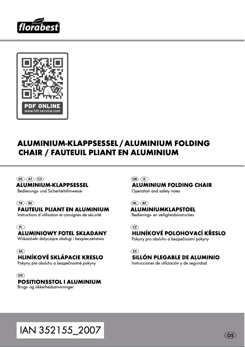 Page 1 de la notice Manuel utilisateur Florabest IAN 352155