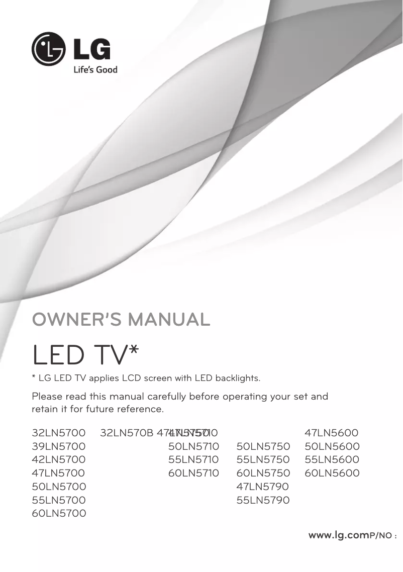Página 1 del manual Manual de usuario LG 50LN5710