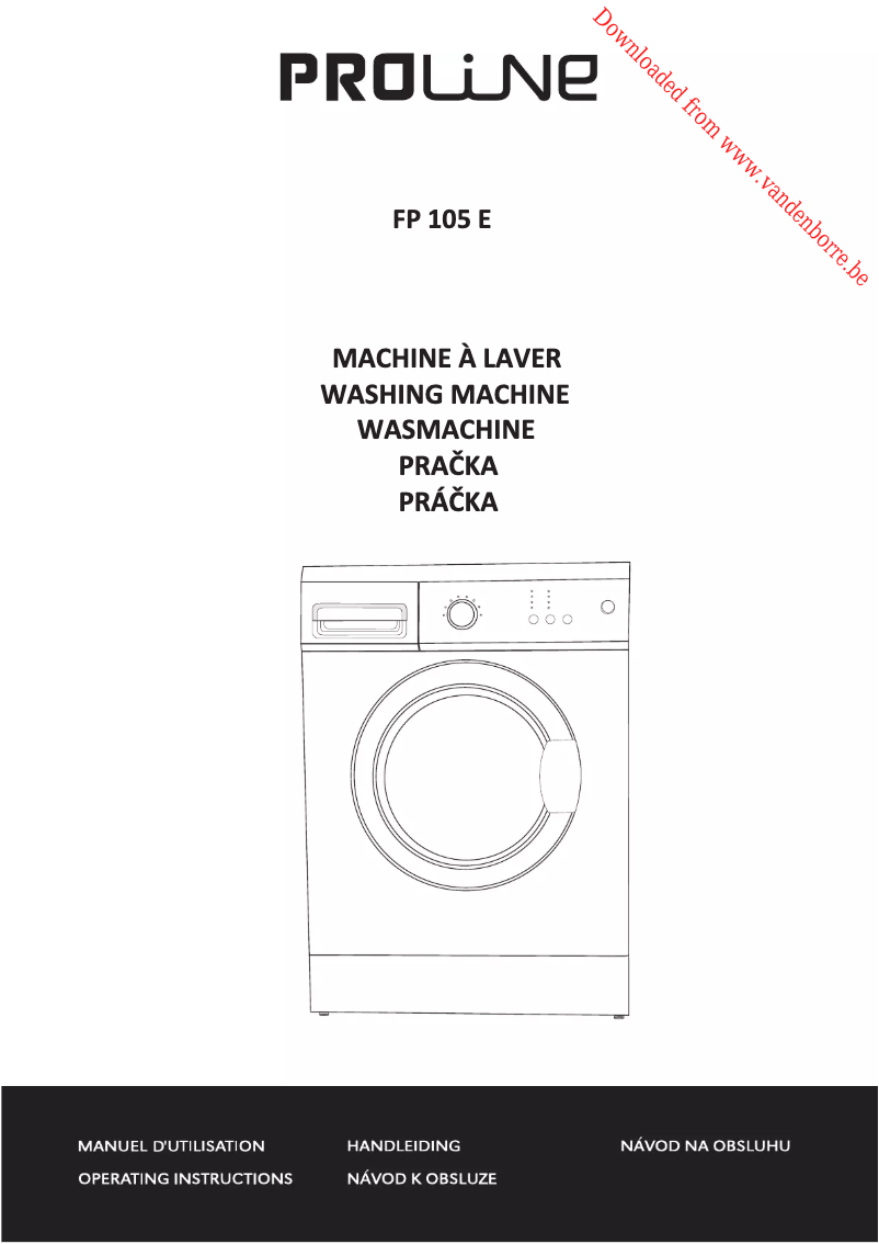 Page 1 de la notice Manuel utilisateur Proline FP 105 E