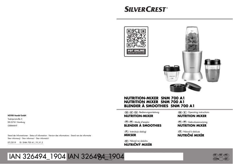 Image de la première page du manuel de l'appareil SNM 700 A1