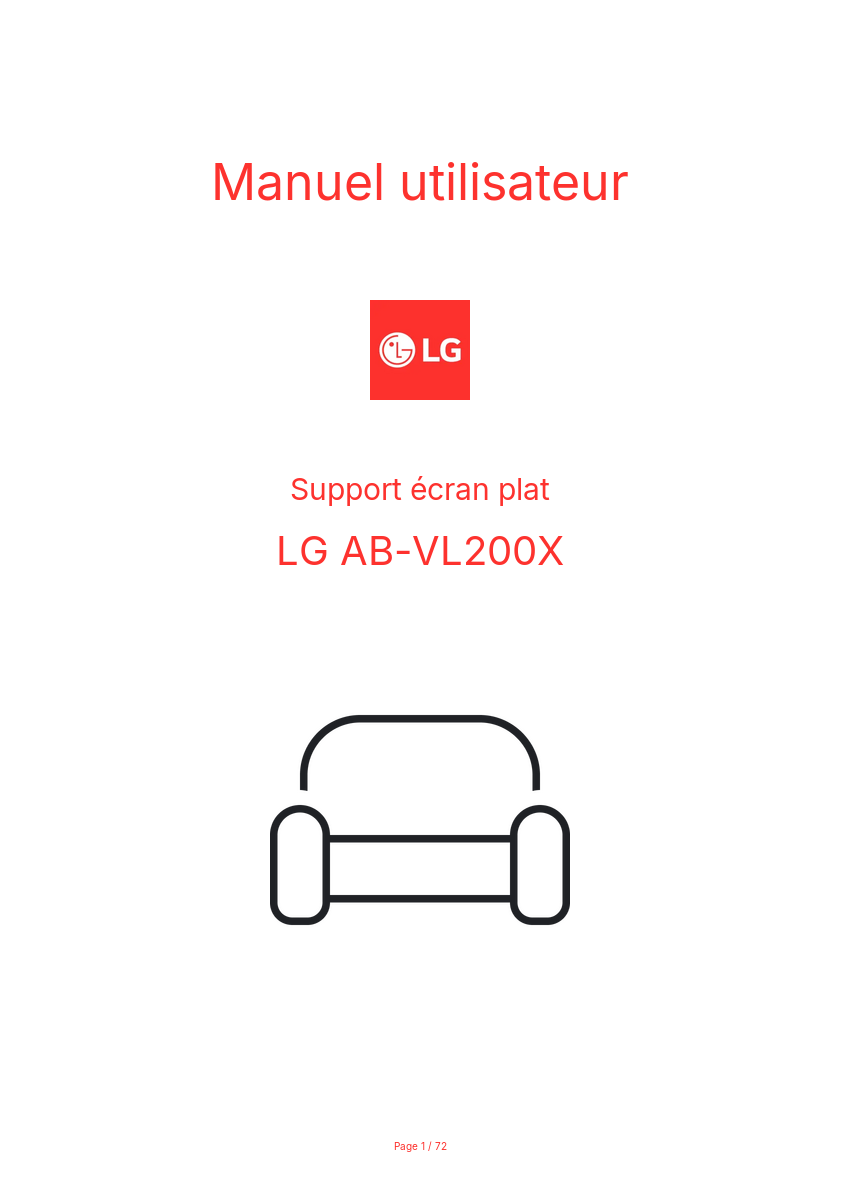 Image de la première page du manuel de l'appareil AB-VL200X