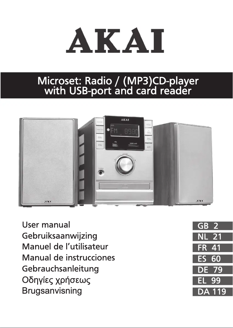 Page 1 de la notice Manuel utilisateur AKAI AMP110