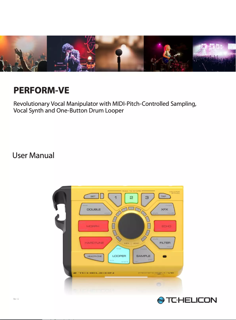 Página 1 del manual Manual de usuario TC Helicon Perform-VE