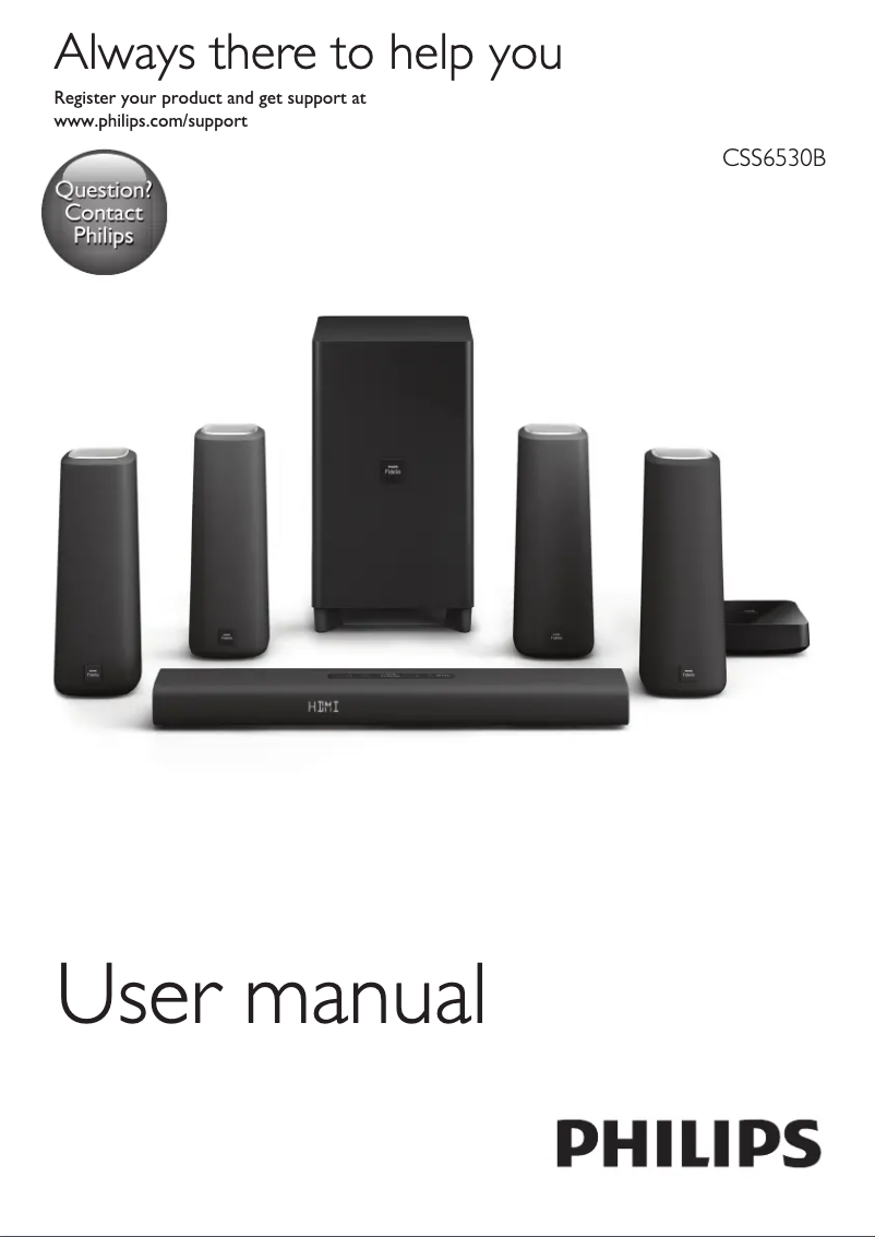 Page 1 de la notice Manuel utilisateur Philips Fidelio CSS6530B