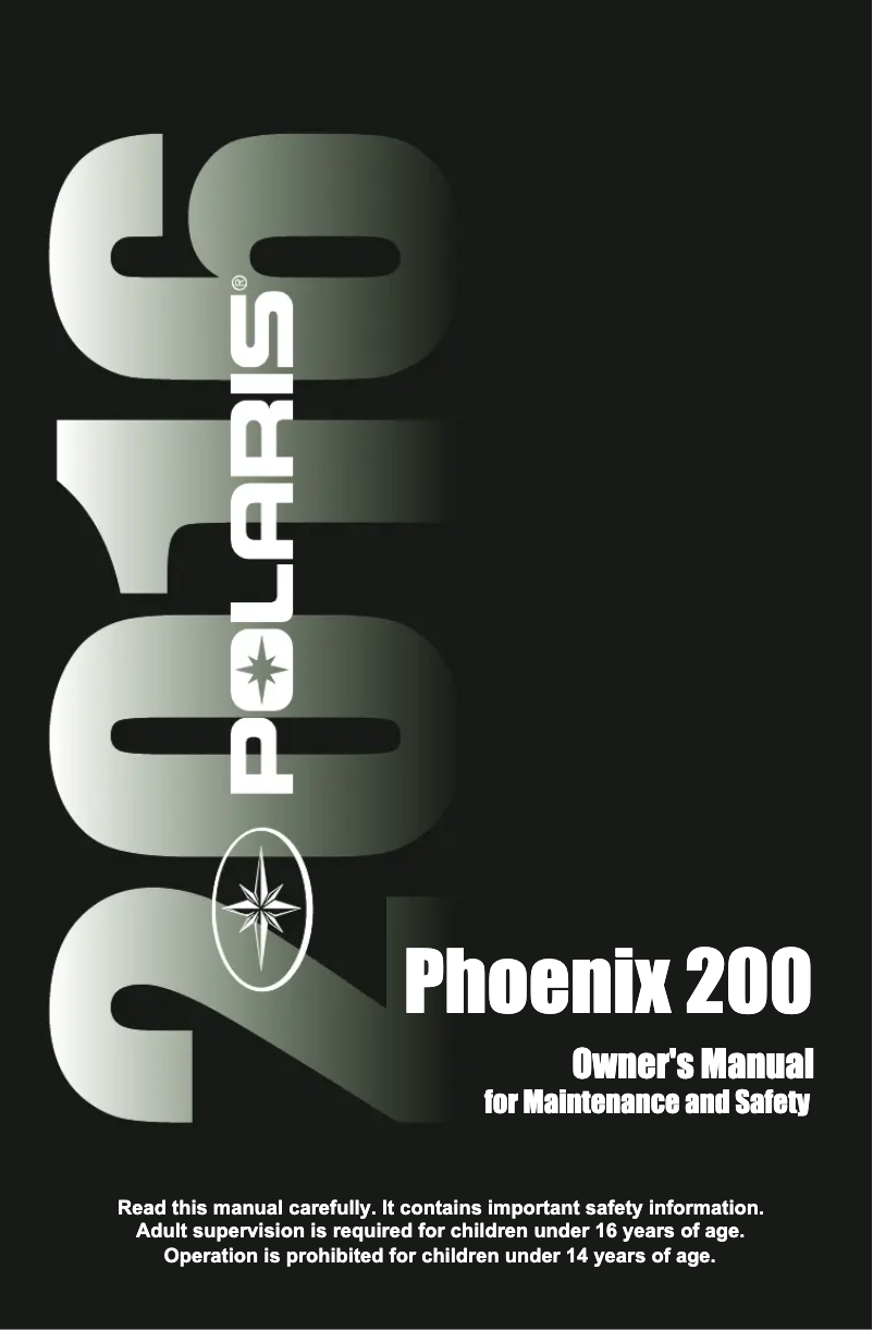 Image de la première page du manuel de l'appareil Phoenix 200 (2016)