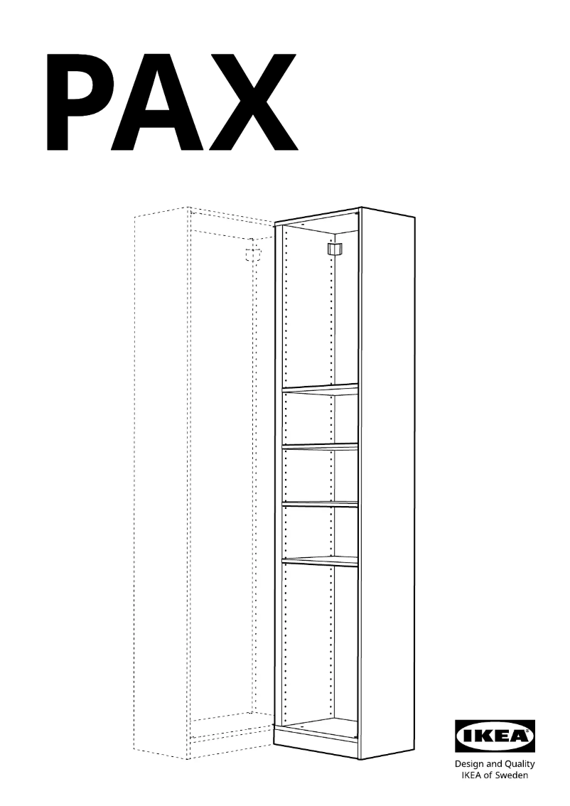 Página 1 del manual Manual de usuario Ikea PAX 705.151.14