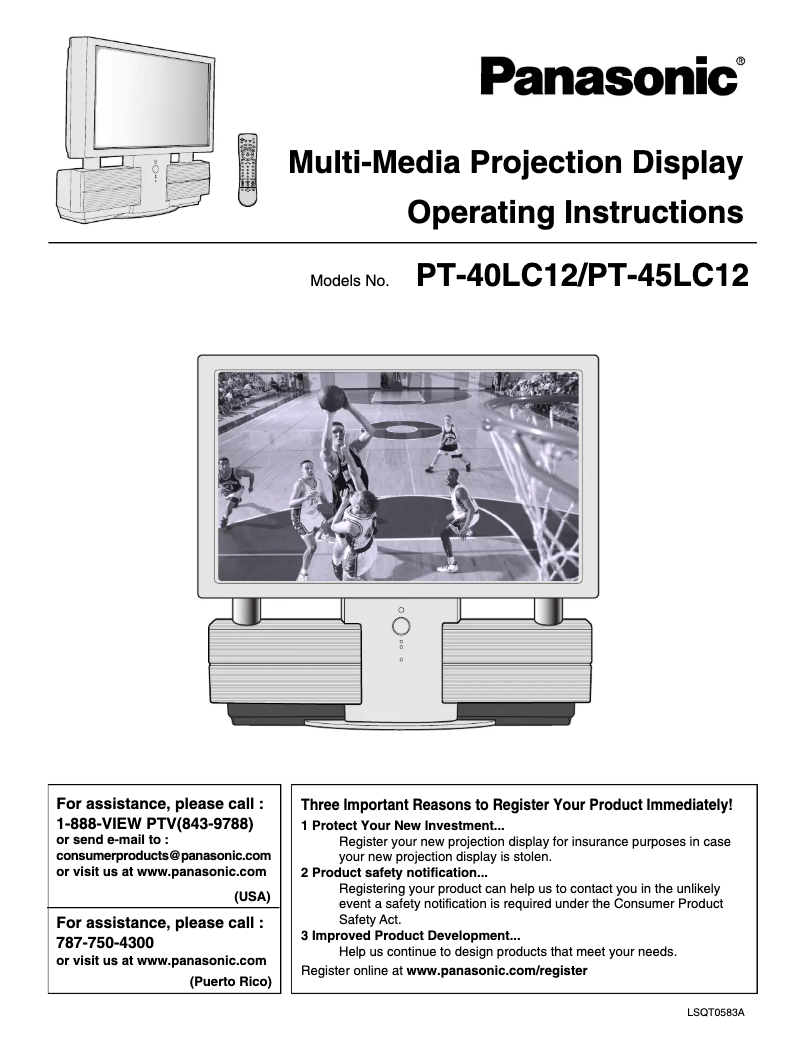 Imagen de la primera página del manual del dispositivo PT-40LC12