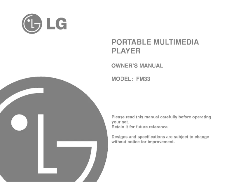 Page 1 of the manual User Manual LG MF-FM33E2K