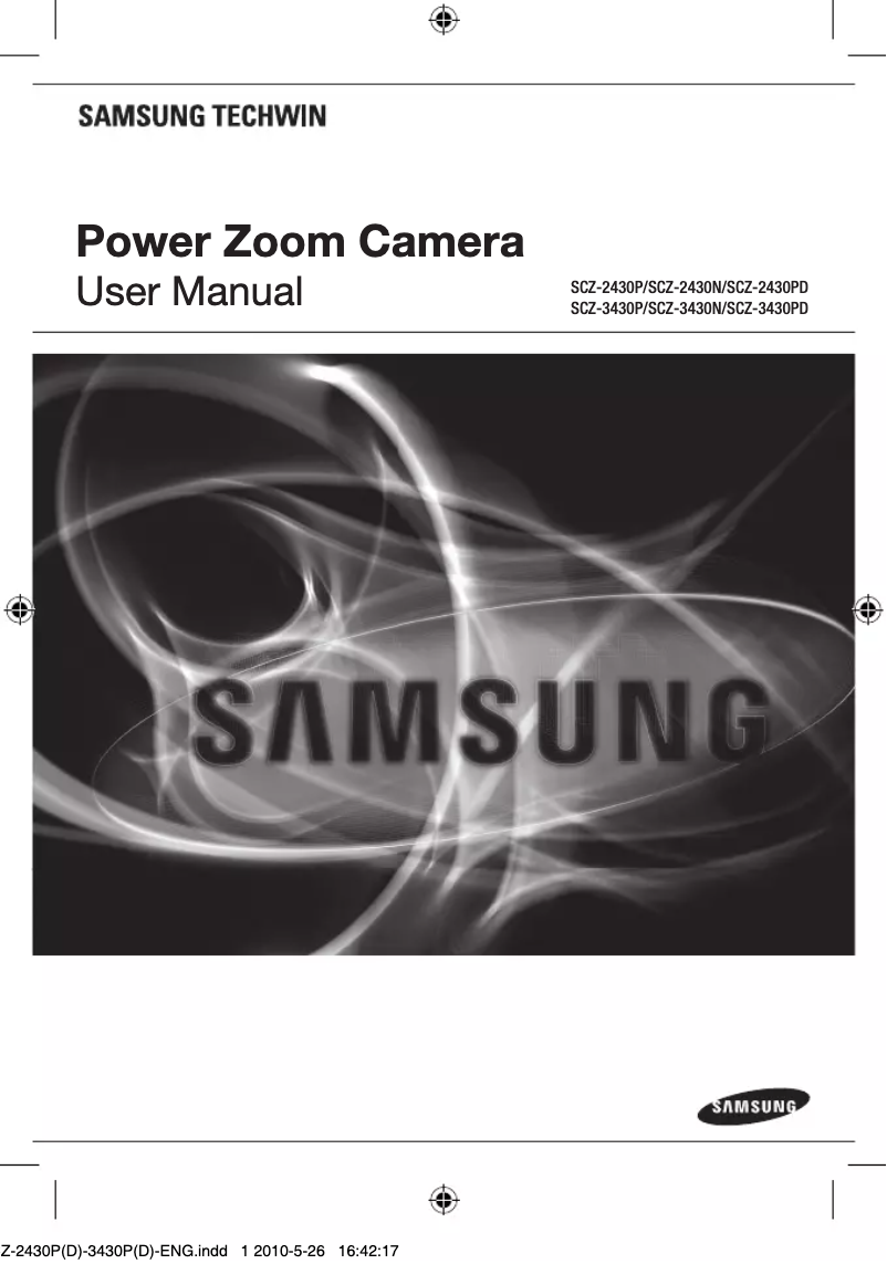 Image de la première page du manuel de l'appareil SCZ-3430N