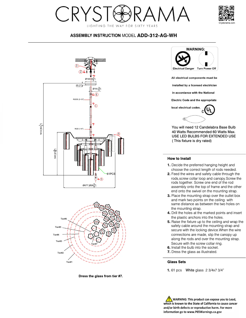 Image de la première page du manuel de l'appareil Addis ADD-312-AG-WH