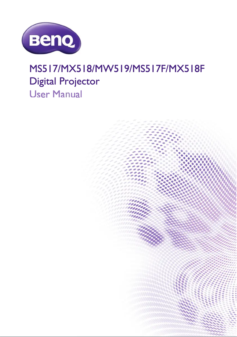 Page n°1 - Manuel utilisateur BenQ MW519