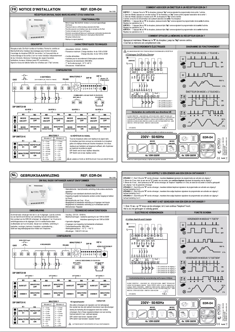 Image de la première page du manuel de l'appareil EDR-D4