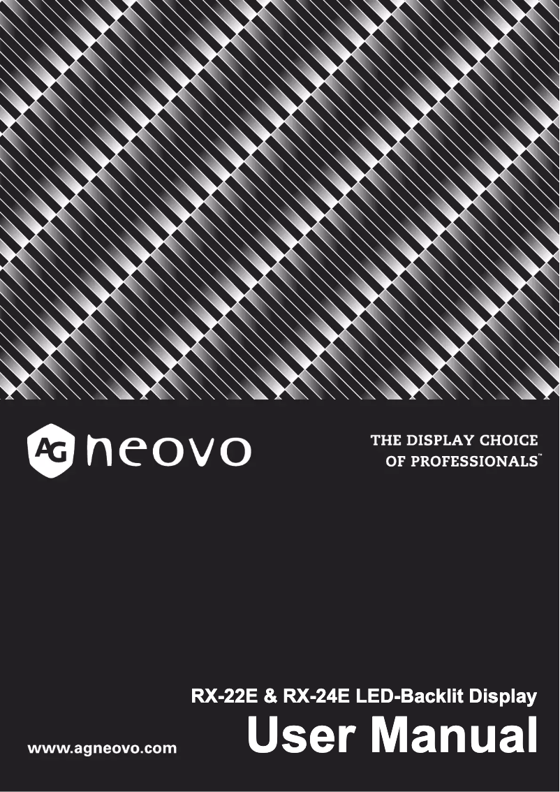 Page 1 de la notice Mode d'emploi AG Neovo RX-22E