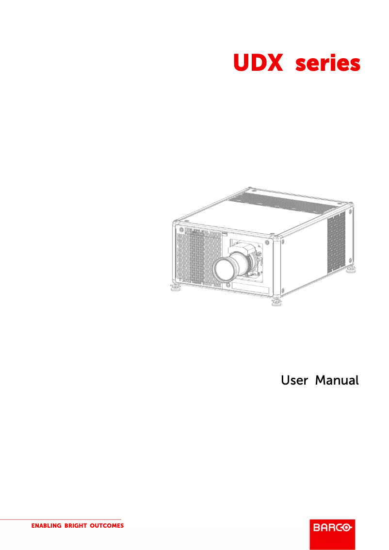 Page 1 de la notice Manuel utilisateur Barco UDX-W26