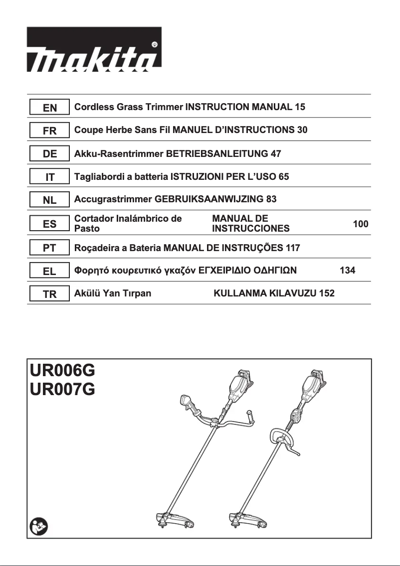Page 1 de la notice Manuel utilisateur Makita UR007G