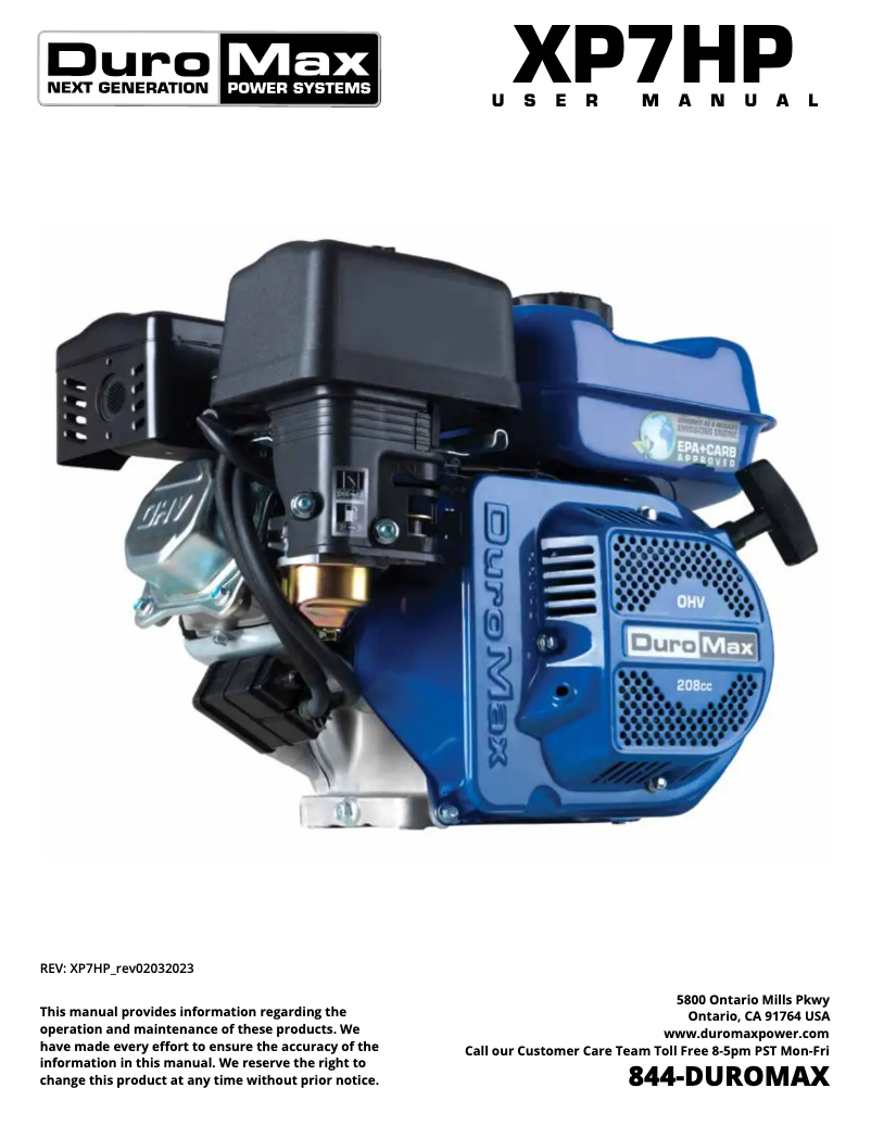 Image de la première page du manuel de l'appareil XP7HP