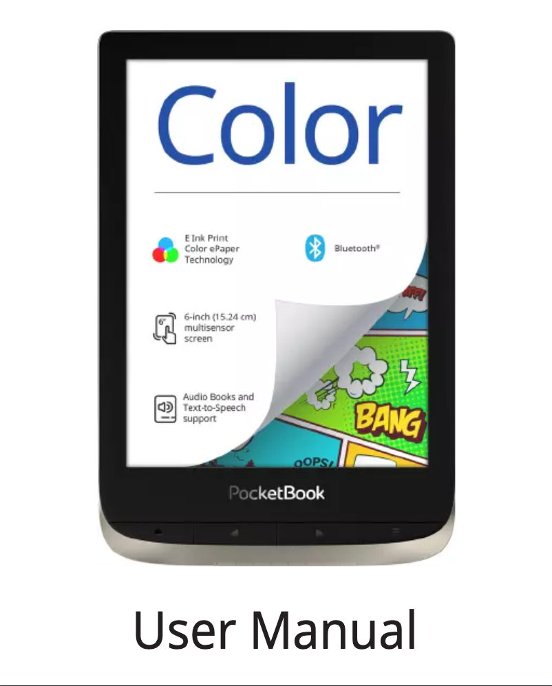 Page n°1 - Manuel utilisateur PocketBook Color