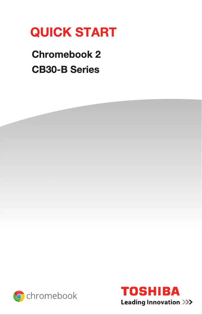 Page 1 de la notice Manuel utilisateur Toshiba Chromebook CB30