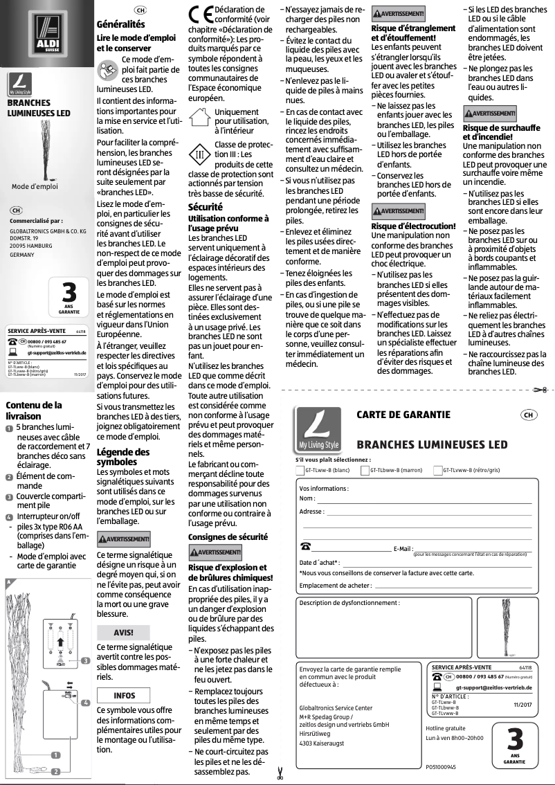 Page n°1 - Manuel utilisateur My Living Style GT-TLvww-B