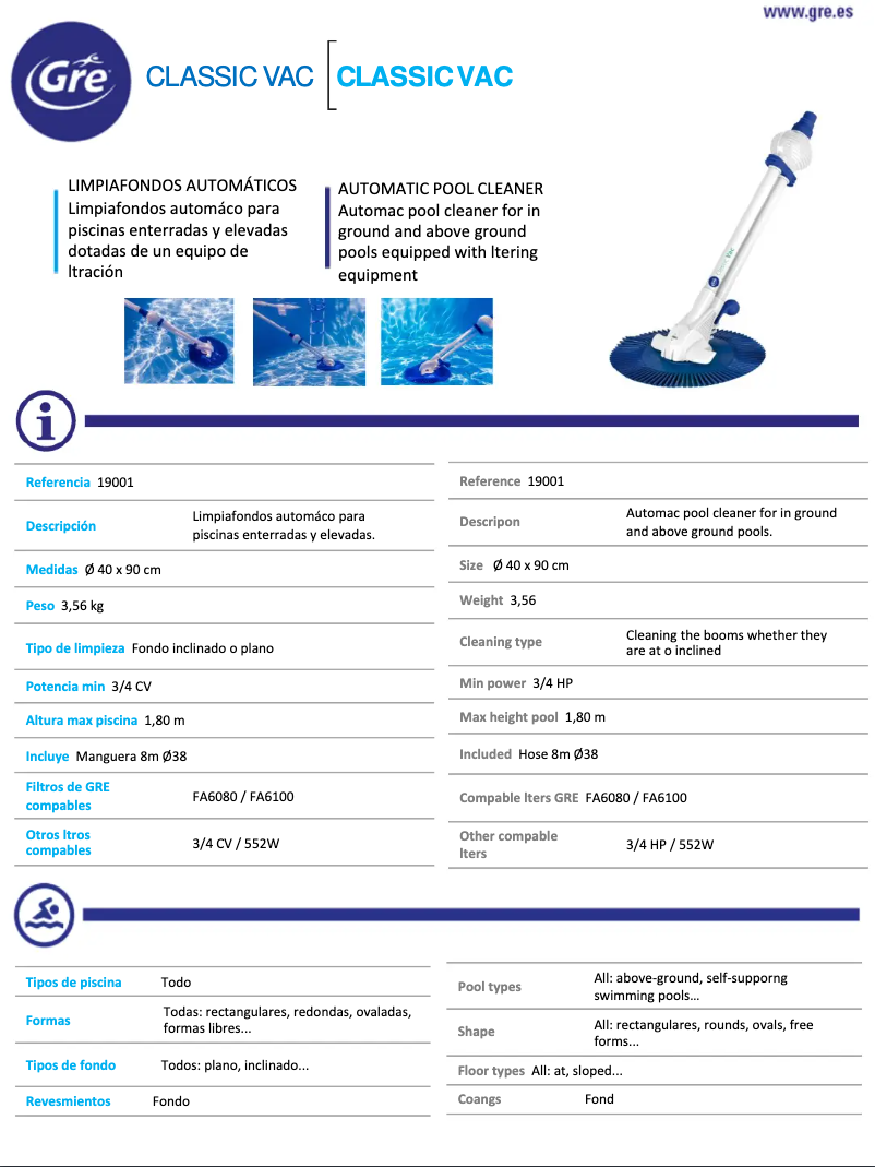Image de la première page du manuel de l'appareil 19001